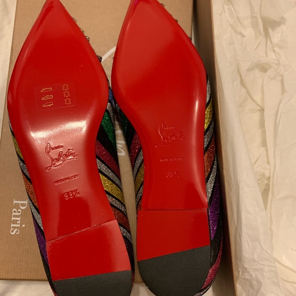 Christian Louboutin drama multicolor flats 38.5 - Picture 3 of 8